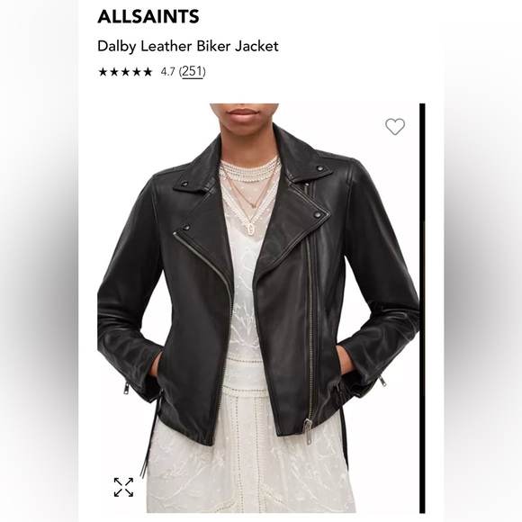 ALLSAINTS Dalby Leather Biker Jacket - Picture 4 of 7